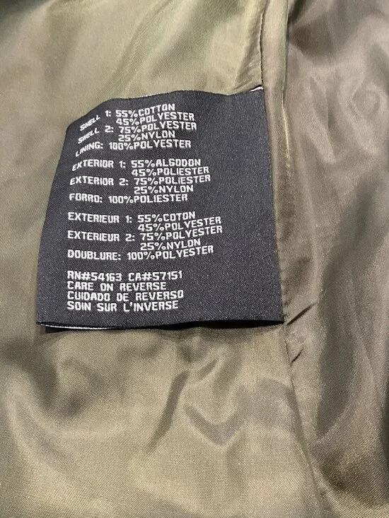 Guess Belted Trench Jacket Olive Green Cotton Blend Size M - Picture 5 of 13